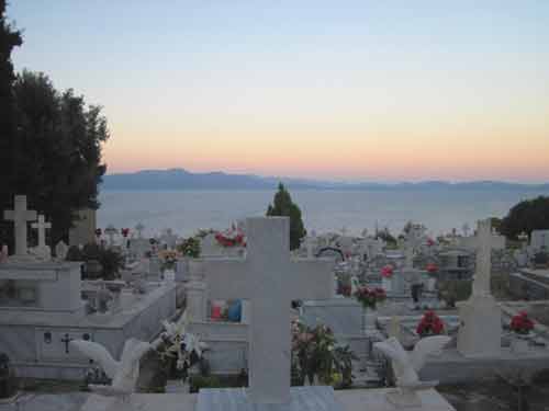 The Sun Starts To Set In Mavrovouni Greece