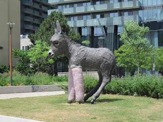 Primrose the donkey sculpture  in Clover Hill Park Toronto